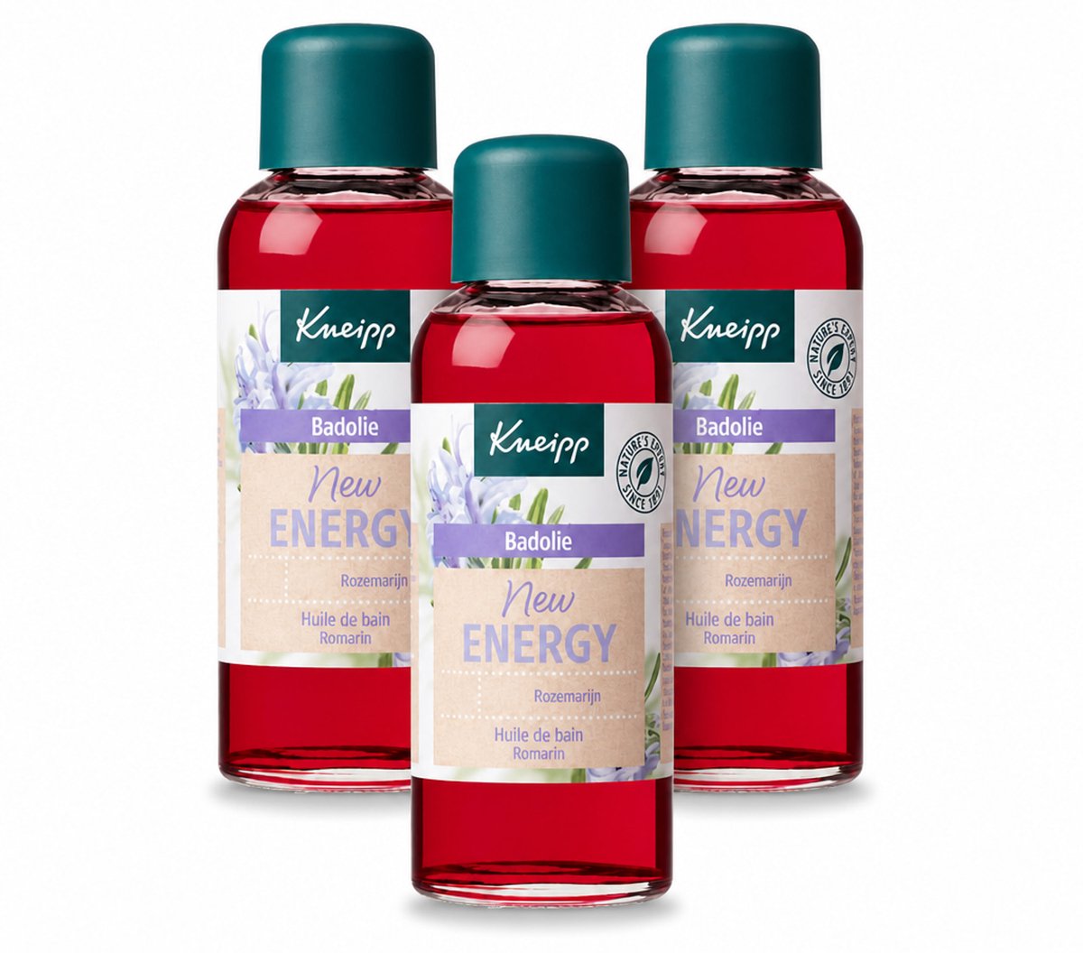 3 x Kneipp - Badolie - Rozemarijn - Voor nieuwe energie - 100 ml - Voordeelverpakking - 3 stuks