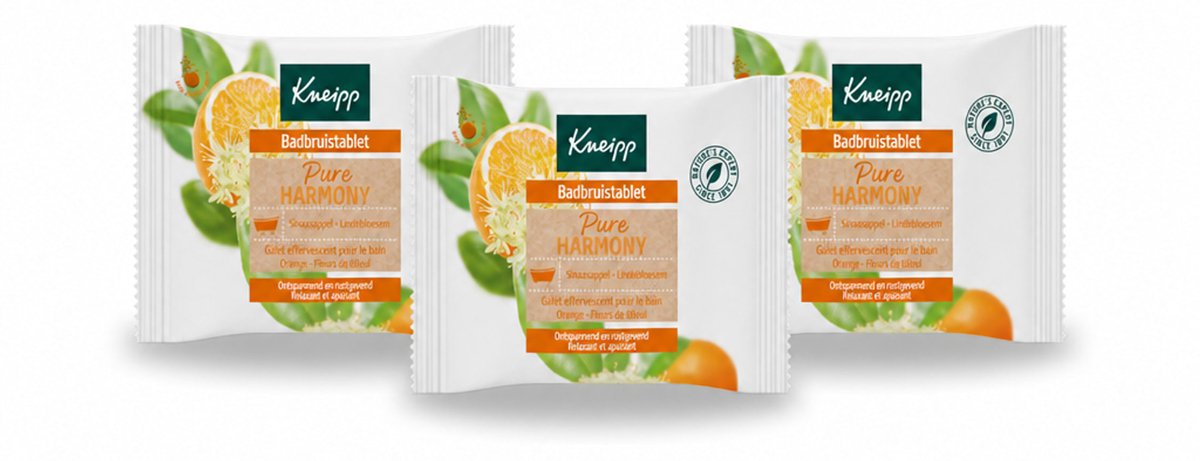 3 x Kneipp - Badbruistablet - Oranje lindebloesem - Voordeelverpakking - 3 stuks