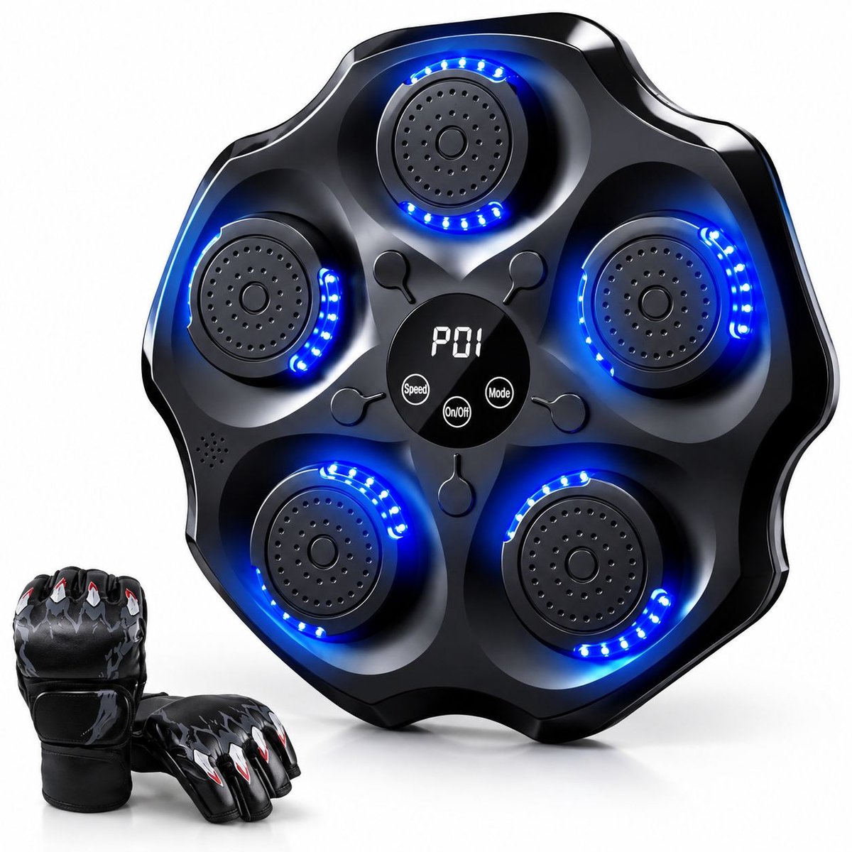VHV - Boxing machine - Boksmachine met muziek en Licht - Boksmachine voor Volwassenen en Kinderen - Inclusief Bokshandschoenen - Boxing training - Bokszak - Boksbal