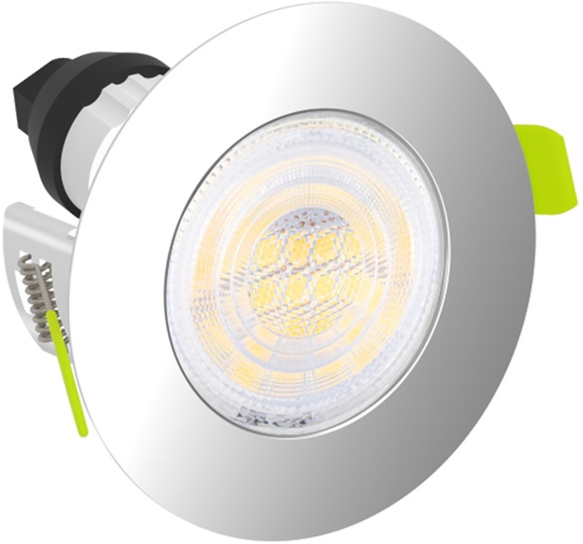 LED spot Delany rond voor buiten chrome glimmend - warm wit - dimbaar