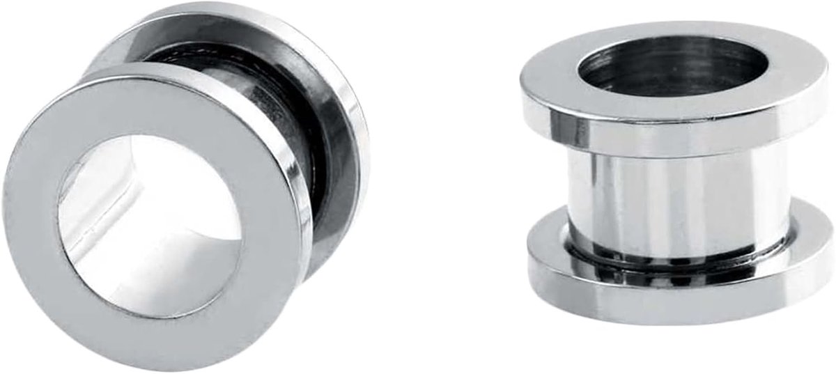 2 stuks, oorstretcher, chirurgisch staal, zilverkleurig, tunnelafstandhouder, 1,6 mm