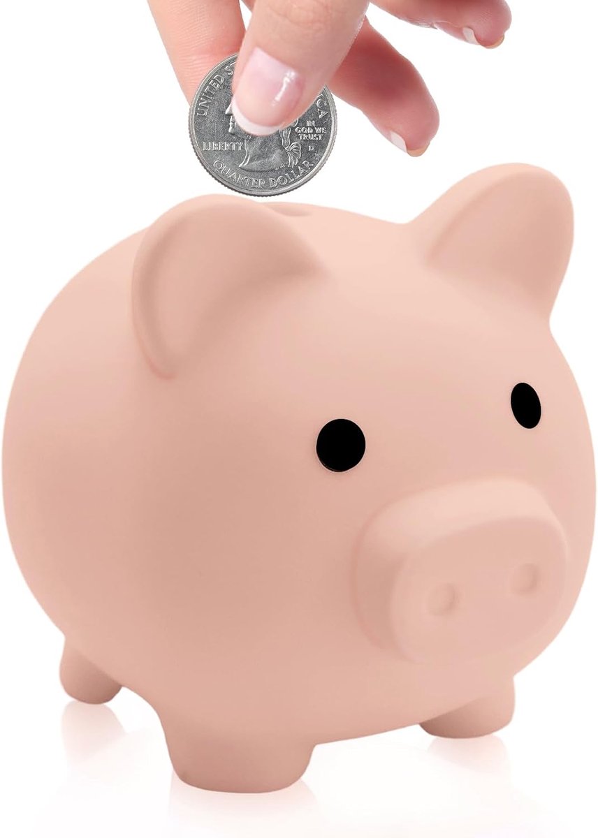 13 * 10 * 11,5 cm spaarpot, Pig Money Coin Bank, onbreekbare spaarpot Geschikt voor woondecoratie Cadeau Verjaardagen, feestdagen