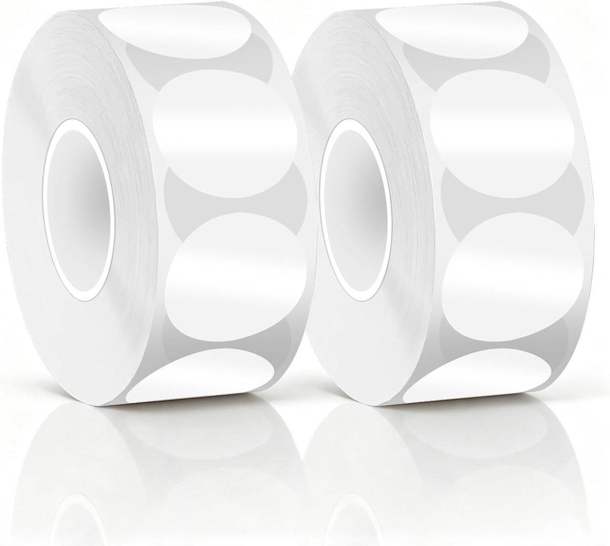 Stippen, kleurrijk, 25 mm, ronde stickers, markeringspunten, zelfklevend, gekleurde kleefpunten, ronde stickers voor kantoor, thuis, school, 4000 stuks (wit-1)