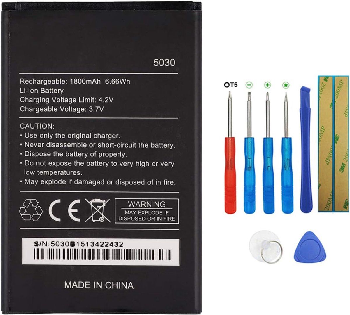 5030 Compatibel met WIKO LENNY 2 / LENNY 3 met gereedschap