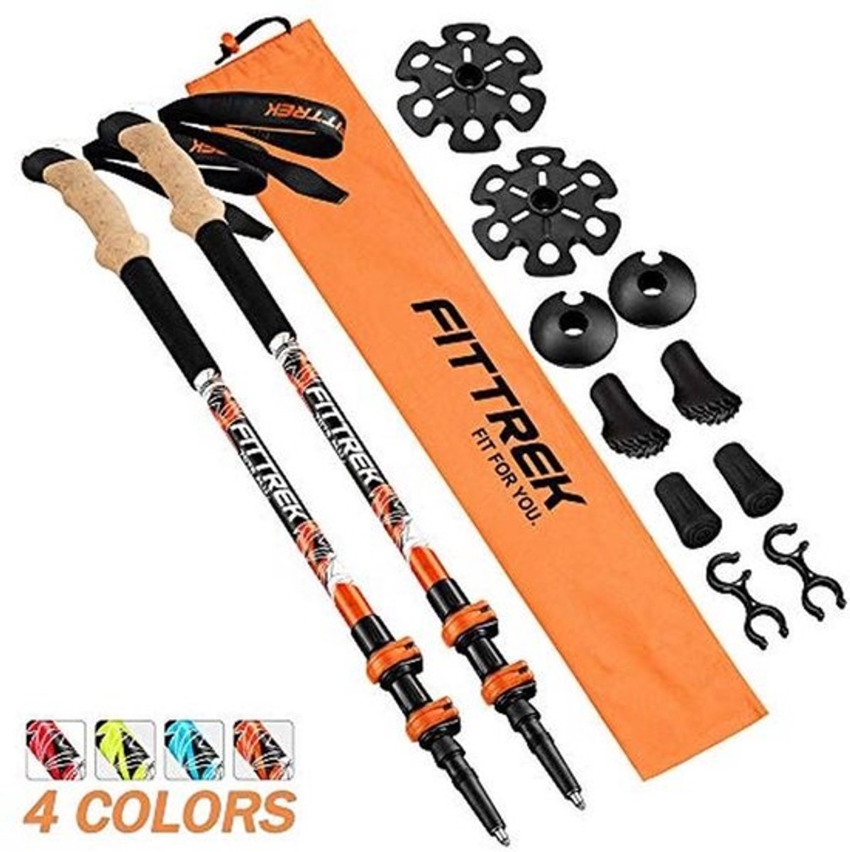 Verstelbare Wandelstokken - Lichtgewicht Trekking Poles voor Kinderen en Volwassenen - Ergonomisch en Antislip Handvat