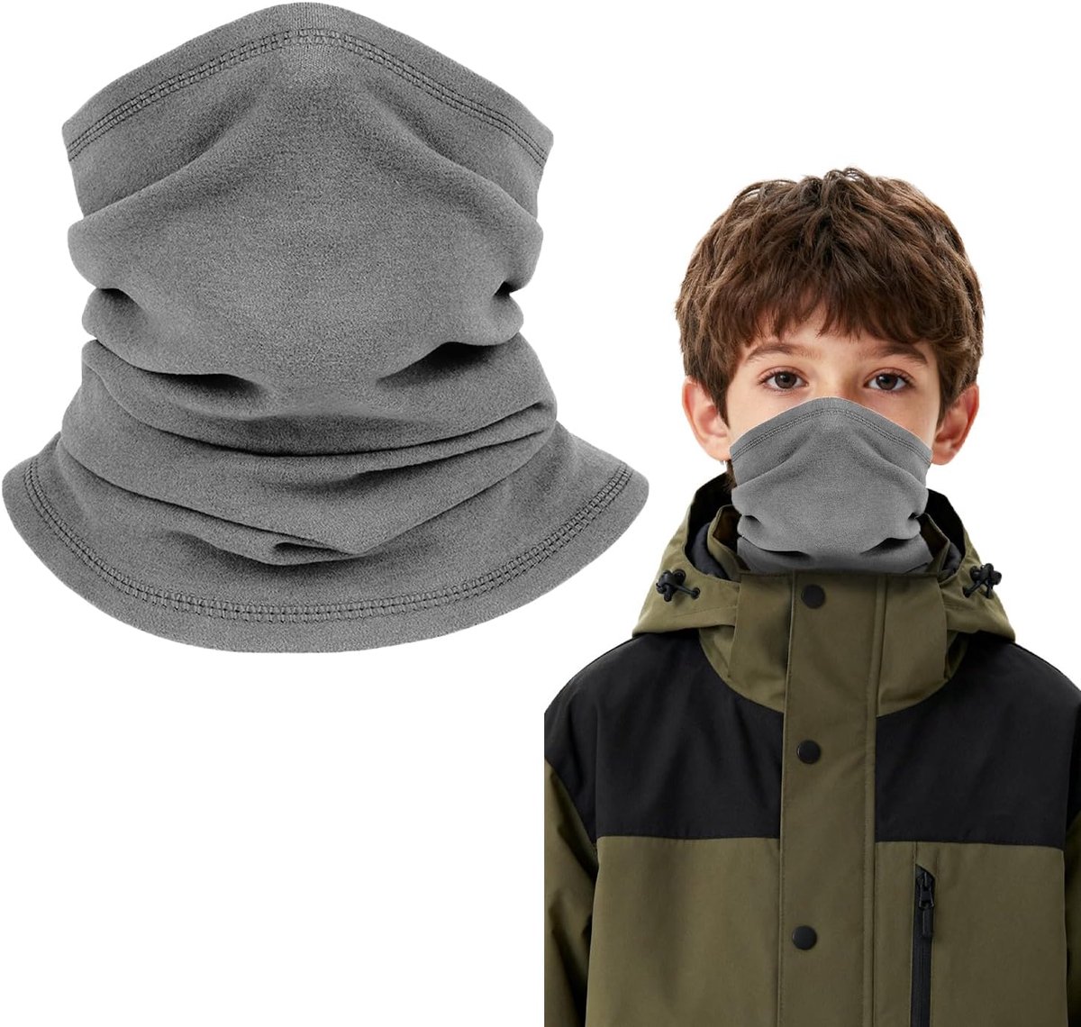 Winterse nekwarmer, zachte fleece sjaal, winddichte nekwarmer, geschikt voor buitensporten, houdt u warm en beschermt u tegen de kou.