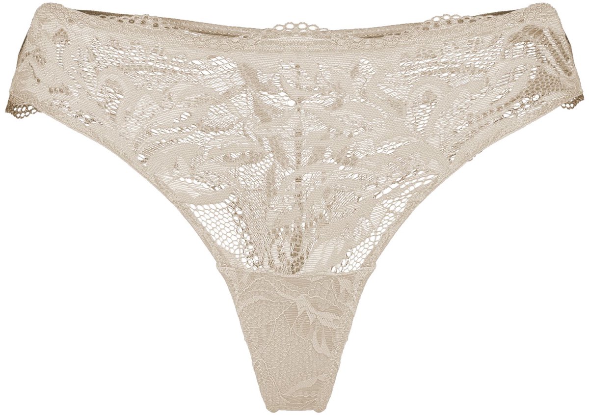 Esotiq Vivian - Damesstring - Beige - Kant - Maat XL