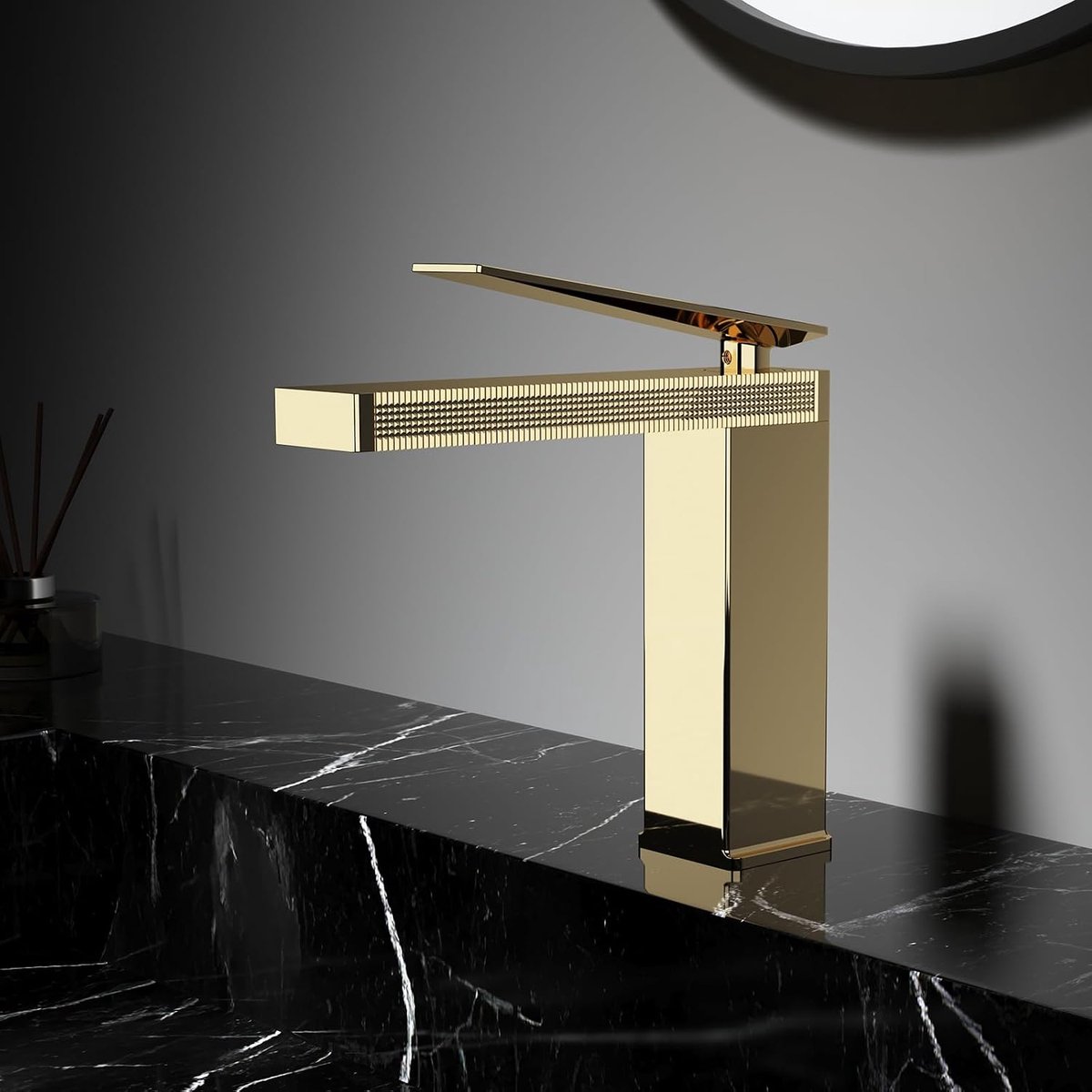 Kraan Badkamer Goud Wastafel Kraan Badkamer Gouden Badkamer Kraan Messing Enkele Hendel Mengkraan