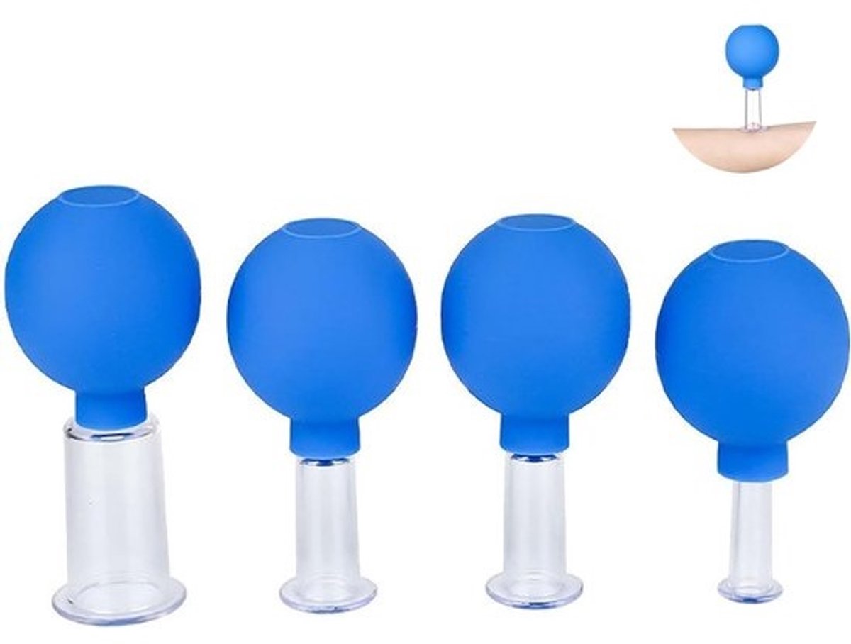 Facial Cupping Set voor Gezicht en Lichaam - Vacuüm Massage Bowls voor Huidverstrakking, Rimpelvermindering en Lymfedrainage