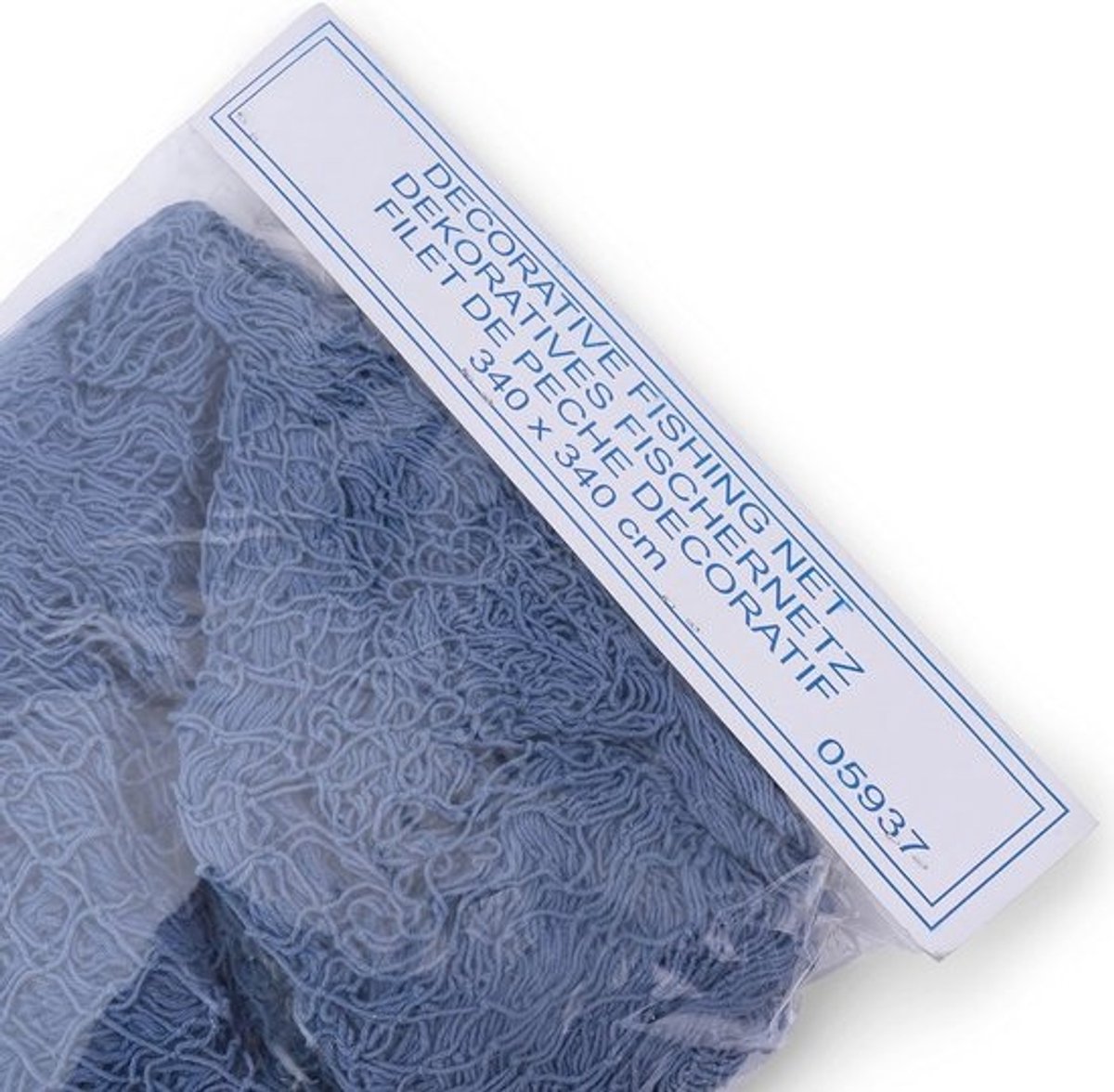 Decoratief visnet 340x340 cm in blauw - Nautische stijl