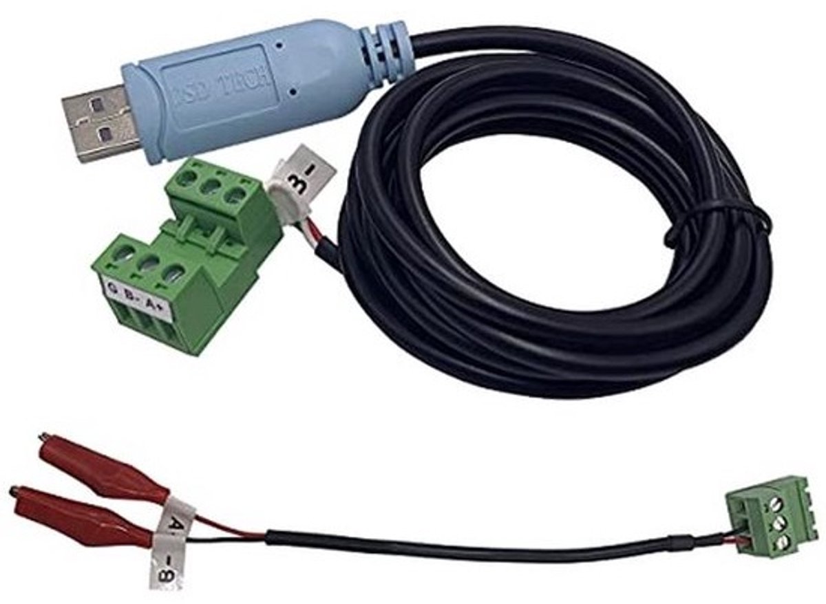 USB naar RS485 Kabel met Krokodillenklemmen voor PC - 1,8 m