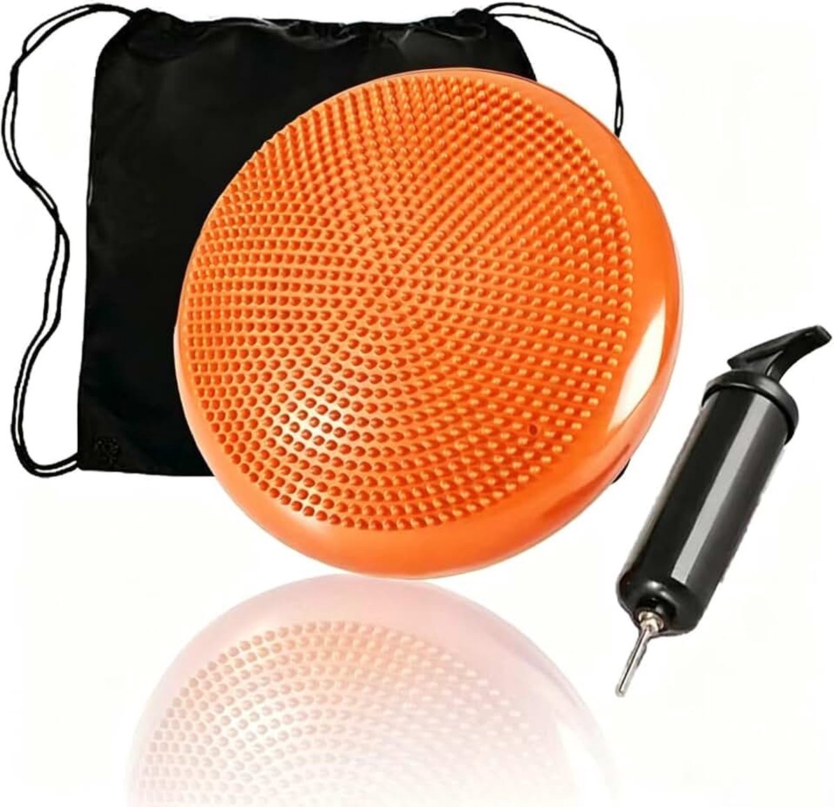 Balzitkussen met luchtpomp, diameter 33 cm, balanstraining, yogamat, massageboard, fysiokussen voor core, coördinatie, fitness, rugtrainingspad