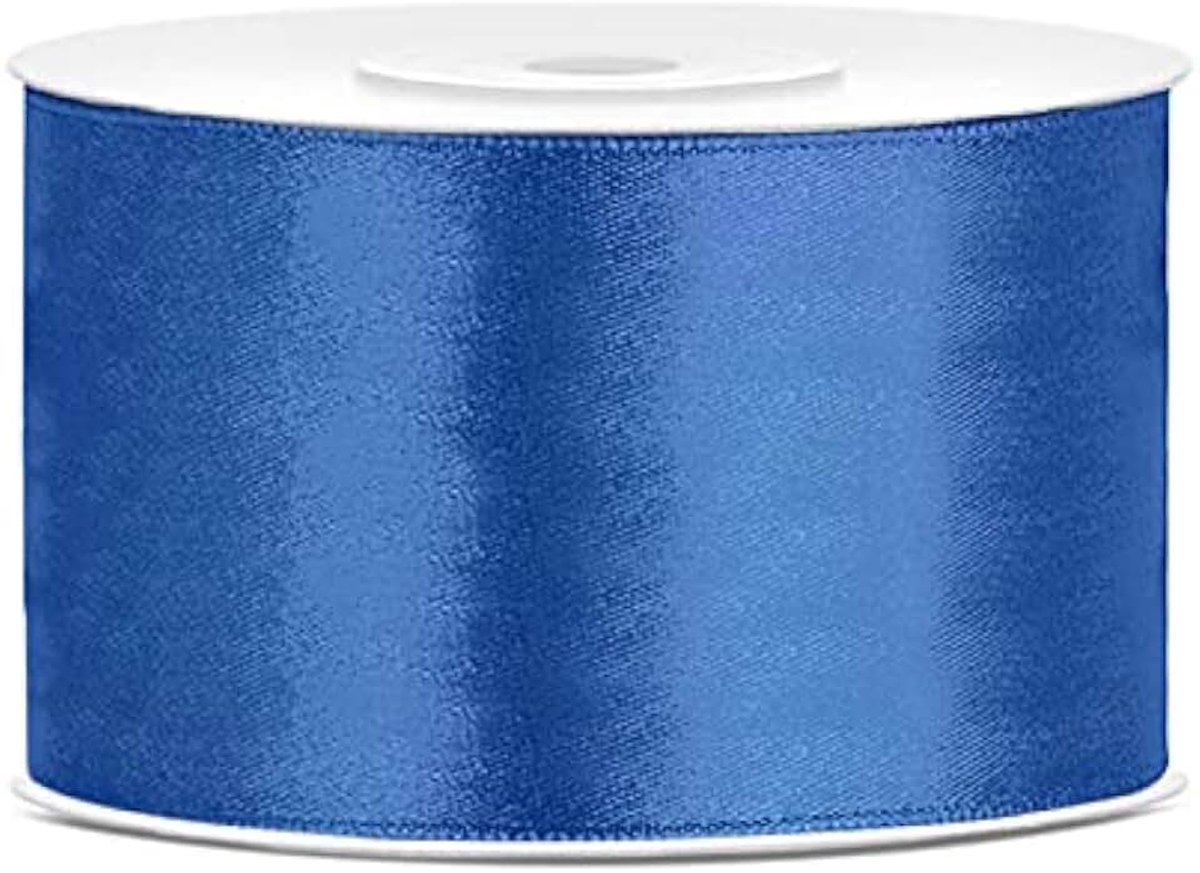 Polyester Strik En Geschenkverpakking 6/12/25/38/50/100mm x 25m (Maat 25mm x 25m - Kleur Koningsblauw)