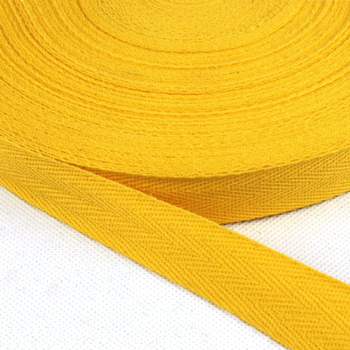 Katoenen biasband, 25 yards x 20 mm randband, keperband, naadband, katoenen band, textielband, visgraatband, keperband, twillband, webbing band voor kleermakers, doe-het-zelf naaien, knutselen