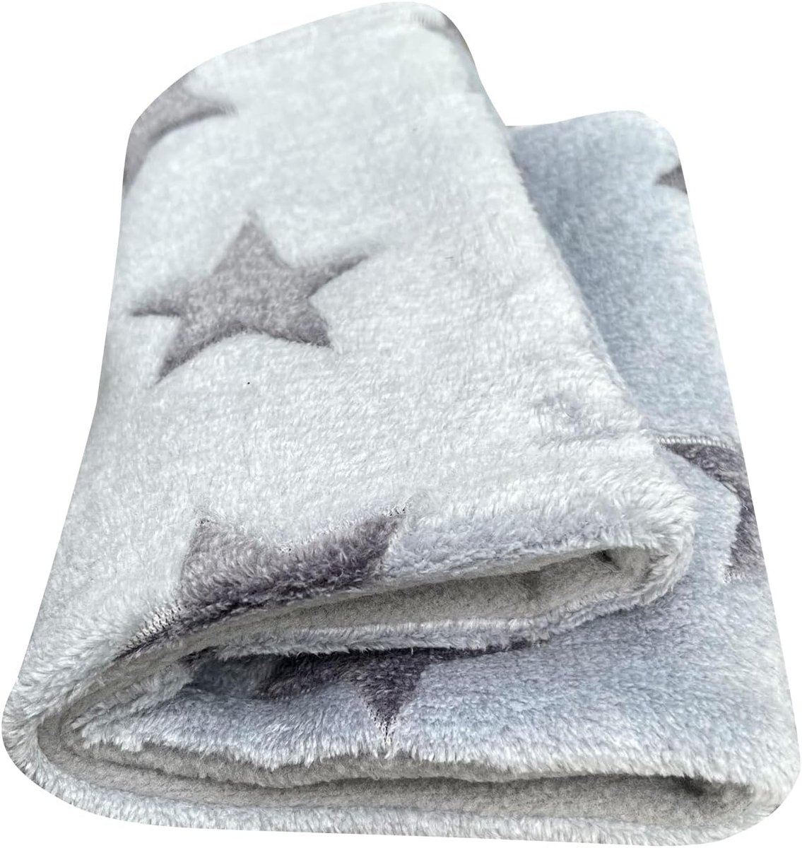 Onze warme winterloop/colsjaal voor jongens en meisjes, twee lagen fleece om te draaien, Sterren Grijs/Grijs, One Size