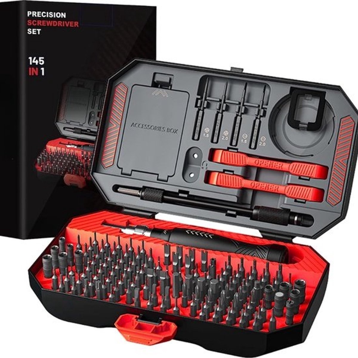Schroevendraaier Set (145 in 1) | Magnetische Torx Schroevendraaier Kit met Case | Professionele Reparatie Tool voor Elektronica, PC, Laptop
