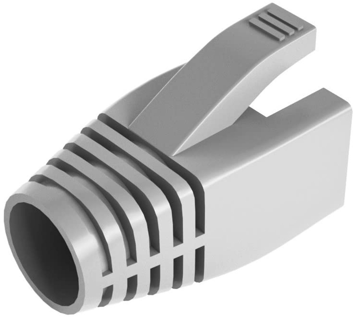 50 Stks Cat6 Cat6A Cat7 Strain Relief Boot, RJ45 Plug Connector Cover Modulaire Netwerk Plug Connector Cap Kabel Connector Laarzen, Grijs