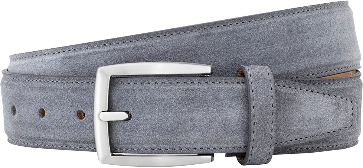 LINDENMANN leren heren riem - grijs