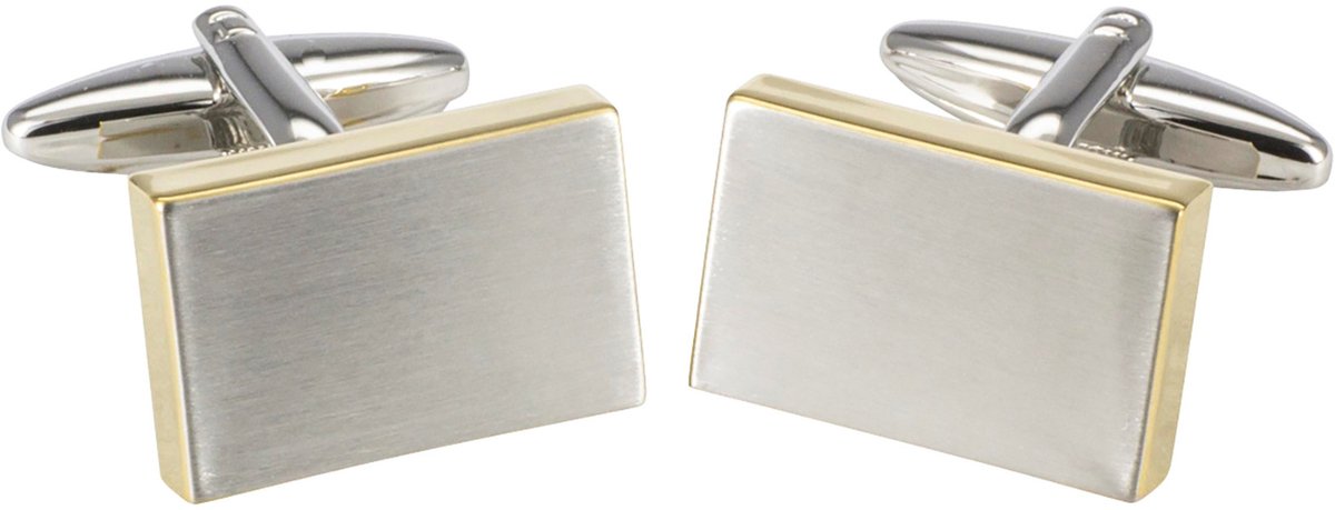 LINDENMANN heren manchetknopen tweekleurig - bicolor