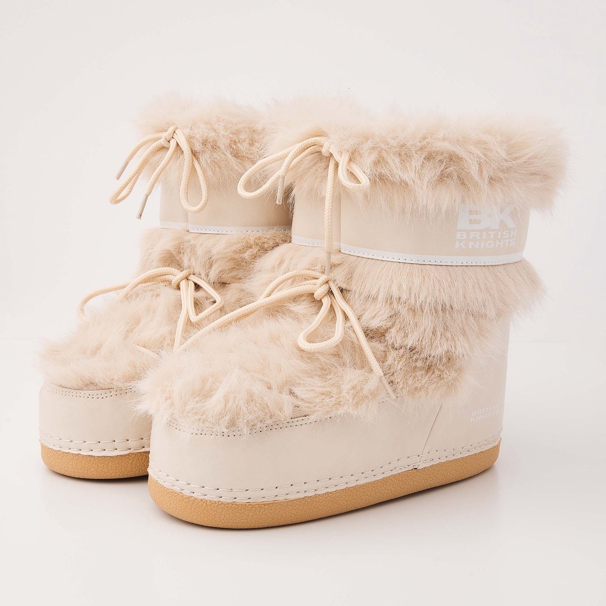 British Knights Blizzard Dames snowboots hoog – Gebroken Crepe Vrouwen schoenen Creme