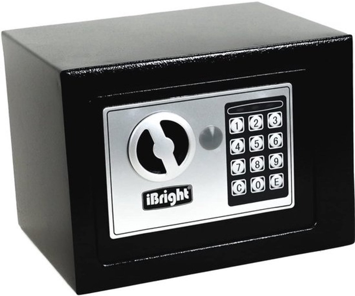 Elektronische Kluis Met Cijferslot - Veilig en Compact Kluisje - Zwart - 230x170x170