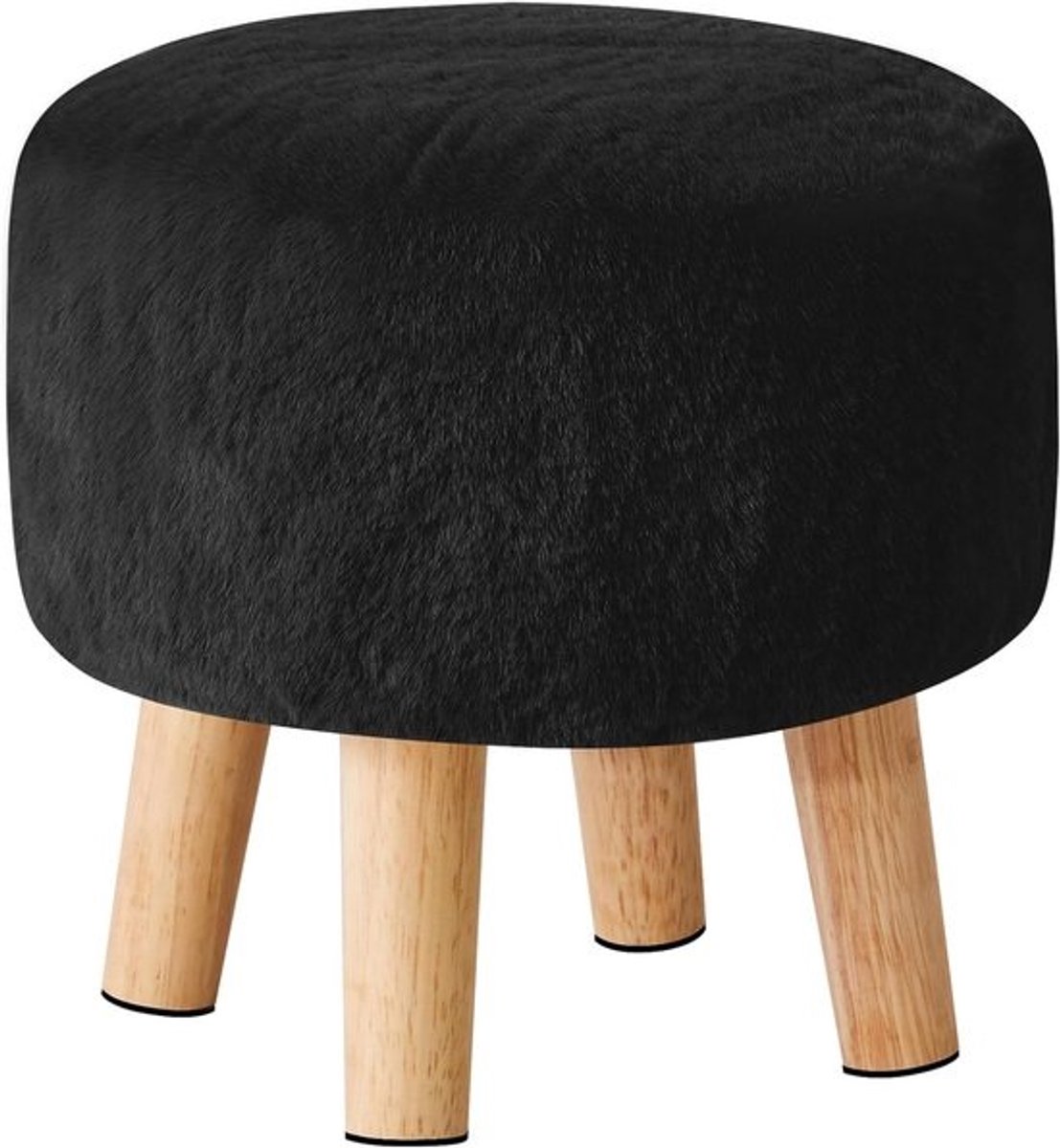 Moderne voetensteun - comfortabele accent tafel - 1 stuk - zwart - 32x32x32 cm
