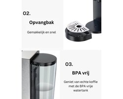 Coffee Machine - Nespresso Koffiemachine - Espresso - Maker - ijskoffie - 4 in 1 - Koud/warm koffiezetapparaat - LED-indicator - 1000 ml - Anti-uitdroogbeveiliging - 19 bar druk