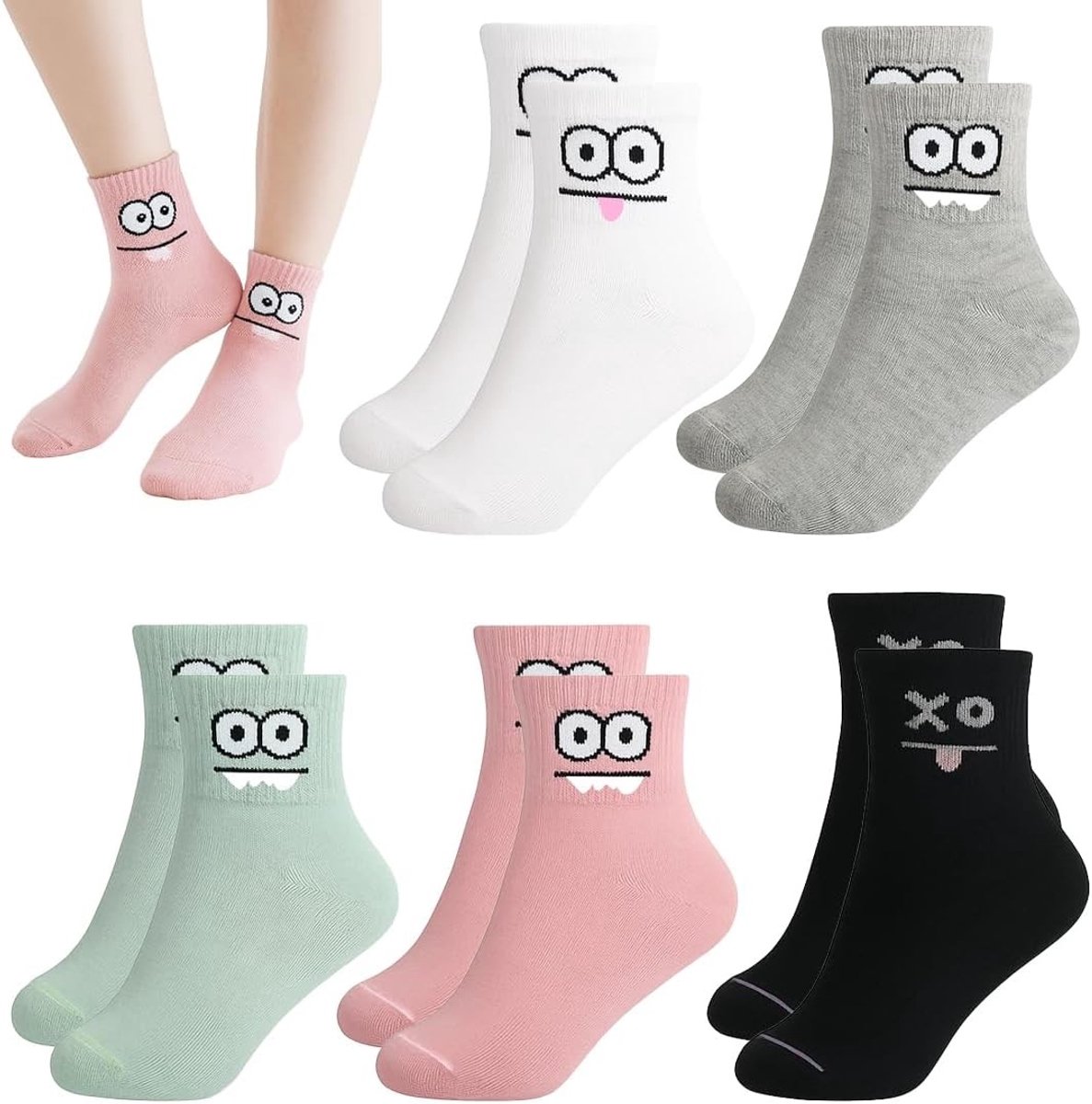 Enkelsokken - Multicolor - Geschikt voor Dames en Heren - Ademend en Zacht - Voor Dagelijks Gebruik