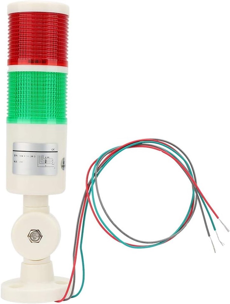 LED Signaaltoren met Draaibare Basis, Dubbele Laag, DC 24V voor Mechanische Apparatuur en Veiligheidswaarschuwing