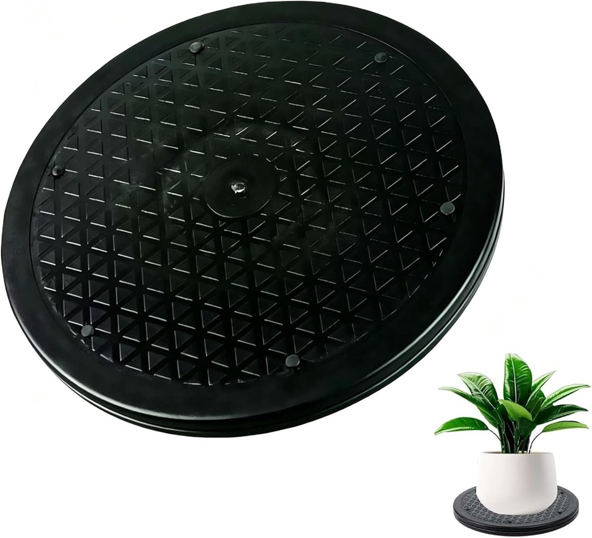 Draaiplateau van 25 cm met stalen draaibasis voor veelzijdig gebruik en stabiliteit