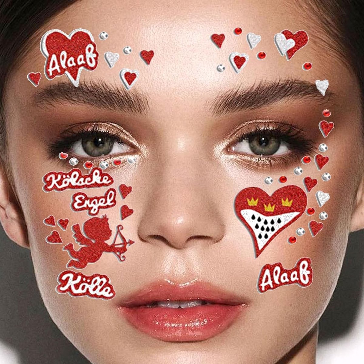 Carnaval Makeup Gezichtsstickers, Perfect voor Carnaval in Keulen, Inclusief Unieke Luipaard Gezichtstatoeages voor Dierenliefhebbers en Feestgangers