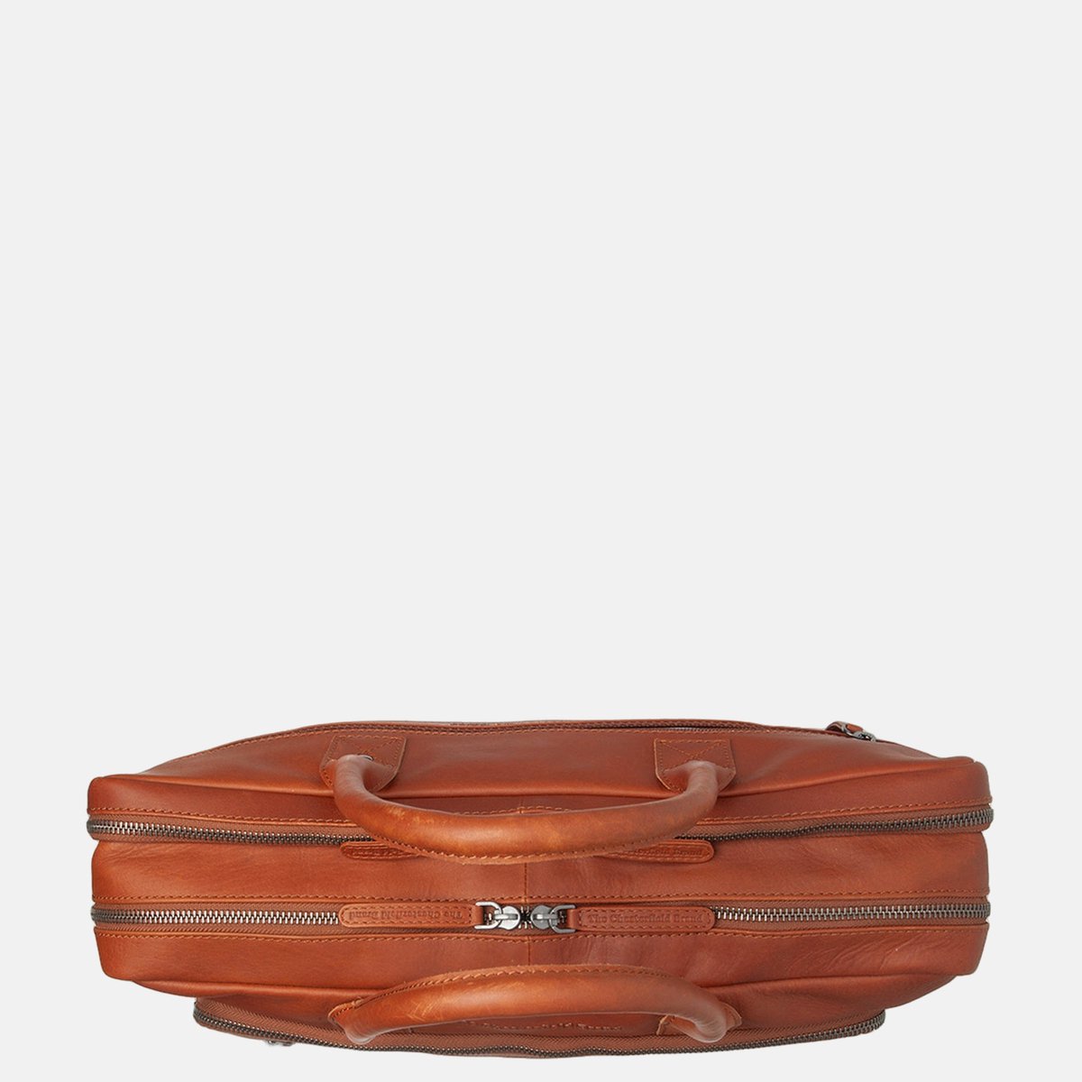 The Chesterfield Brand Tacama Waxed Pull Up Laptoptas - 15 inch - Cognac