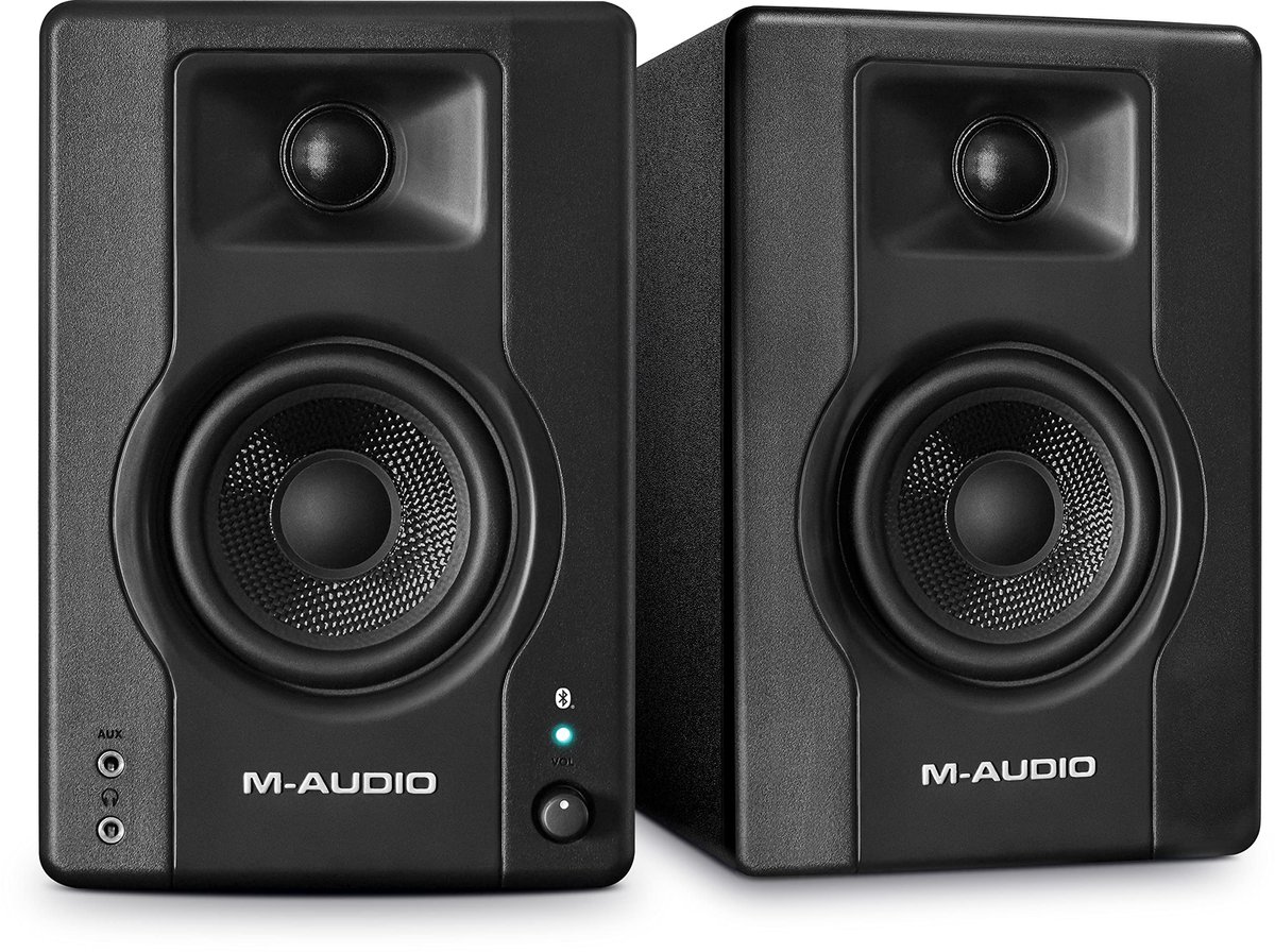 Studio Monitor Speakers 120W Stereo, Bluetooth, Actieve PC Speakers met 3,5 inch Woofer, Hifi Geluid voor Muziekproductie en Gaming