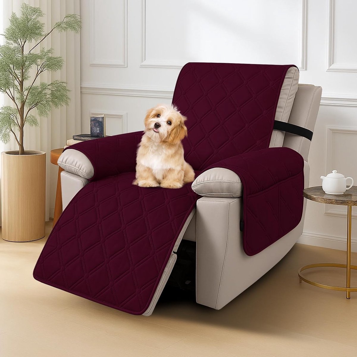 Fauteuilhoes - Bourgondië - 1 Plaats - Waterdichte Stoelbeschermer - Voor Relaxfauteuil
