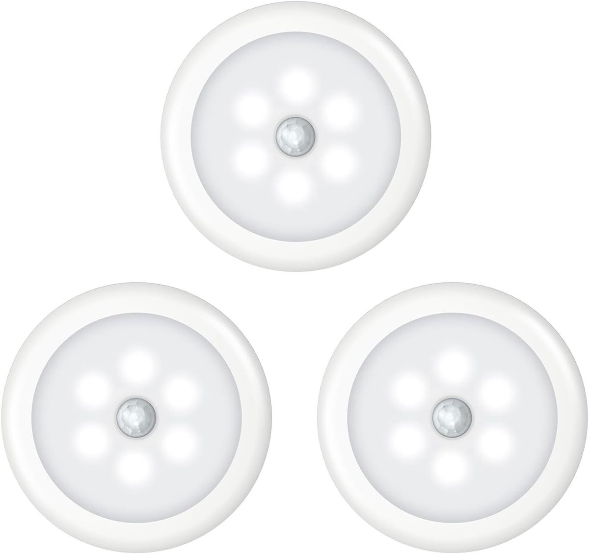Bewegingssensorverlichting - Wit - 3 Stuks - Batterij Aangedreven LED Kastverlichting - Voor Binnengebruik