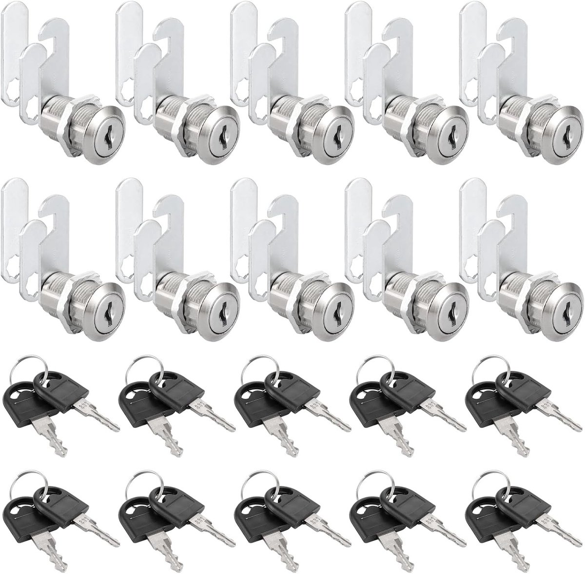 10 Stuks Mailbox Slot, Kast Slot, Kantel Slot en Meubel Slot 25mm voor Veiligheid en Bescherming