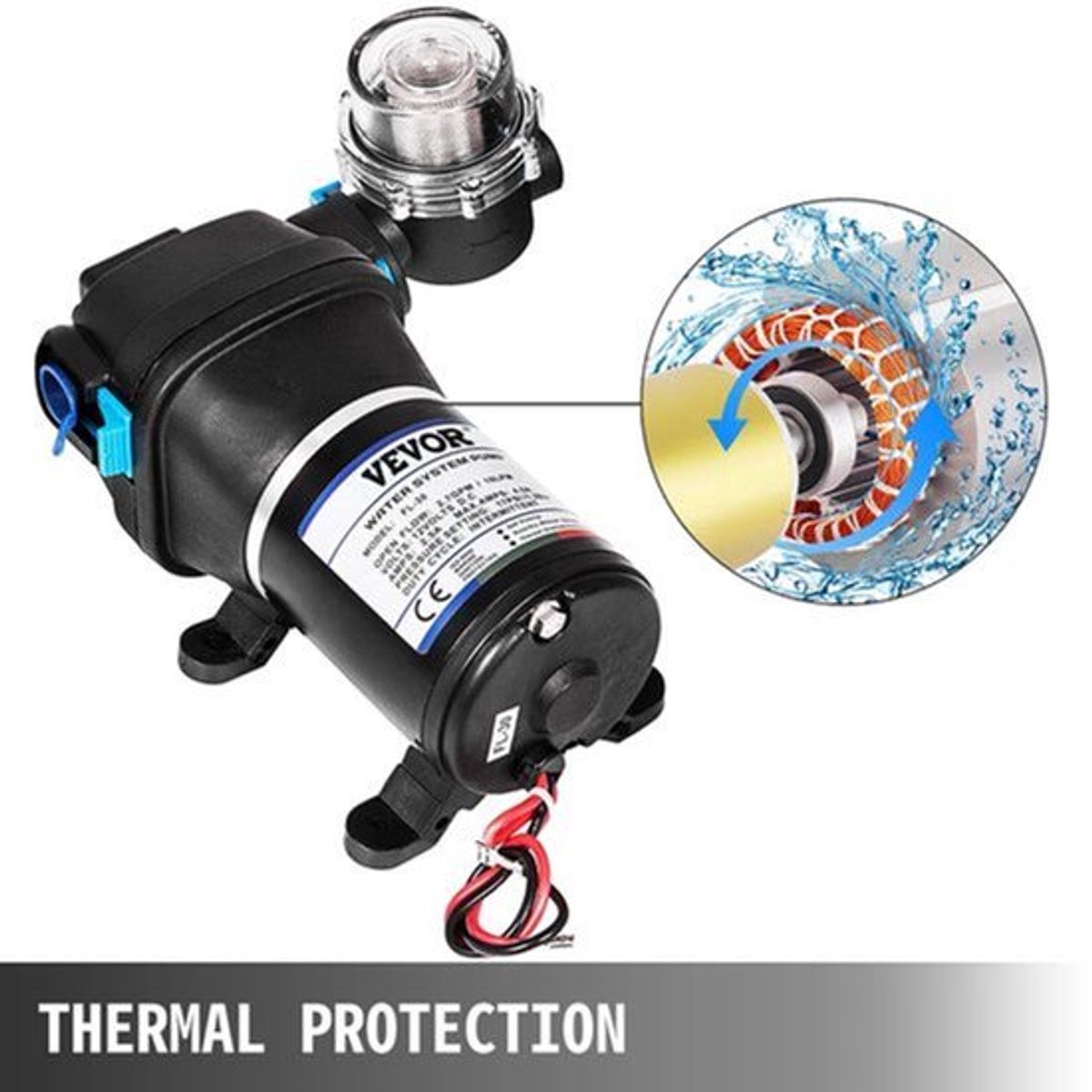 Waterpomp - Membraanwaterpomp - Waterpompen - 17L/Min 40PSI - Drukwaterpomp - Hogedrukpomp