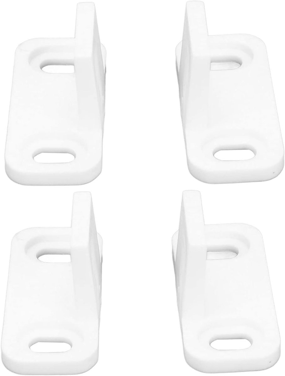 Vloergids voor Schuifdeuren - 2 Stuks Witte Deurstoppers van Koolstofstaal - Accessoires voor Onderkant van Schuifdeuren en Montagehardware