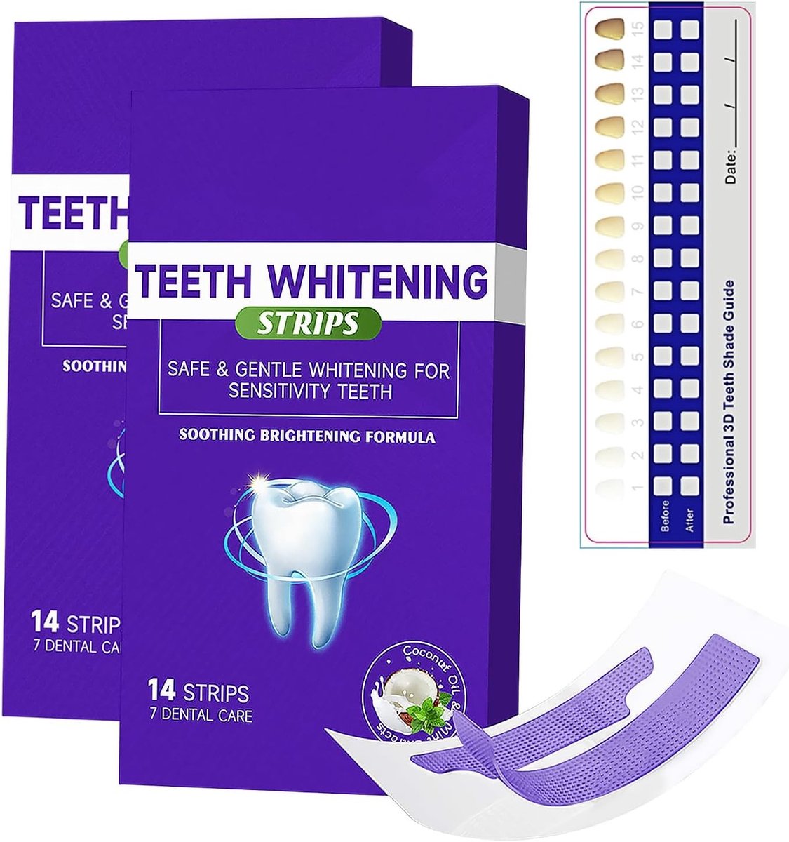 Effectieve Witte Tanden Strips voor Gevoelige Tanden - Snelle en Duurzame Tandenbleking, Ideaal voor Thuis en Reizen