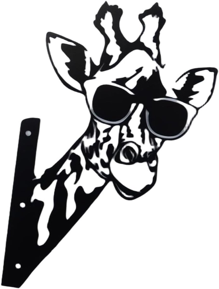 Metalen Giraffe Tuindecoratie - Unieke Peeking Dieren voor Tuin en Patio - Perfecte Accessoire voor Tuin en Boerderij