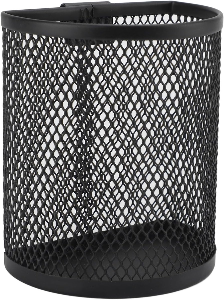 Metalen Manden Penhouder, Ruimtebesparende Bureau Organizer met Haak, Ideaal voor Kantoor en School, 3.74x3.15x2.17in, Desk Organizer, Kantooraccessoires, Organiseren