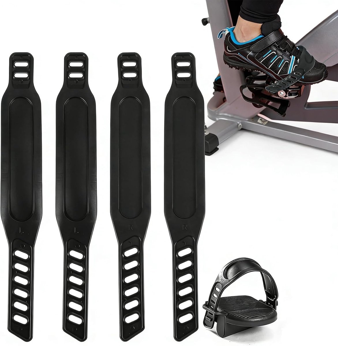 Verstelbare universele pedaalbanden voor hometrainers, geschikt voor de meeste fitnessfietsen, stevige en duurzame pedalen voor optimaal comfort
