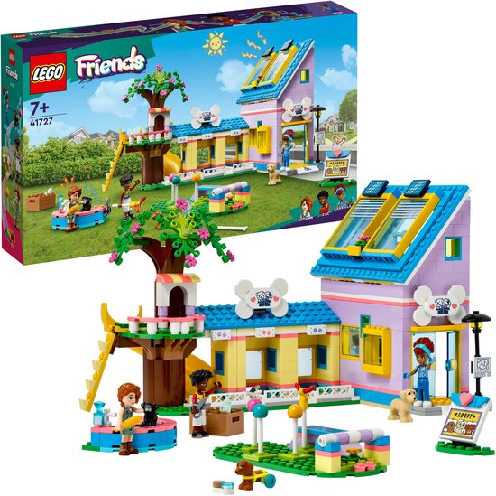 LEGO 41727 Friends Honden reddingscentrum, Bouwpakket voor Kinderen met Autumn en Zac Poppetjes