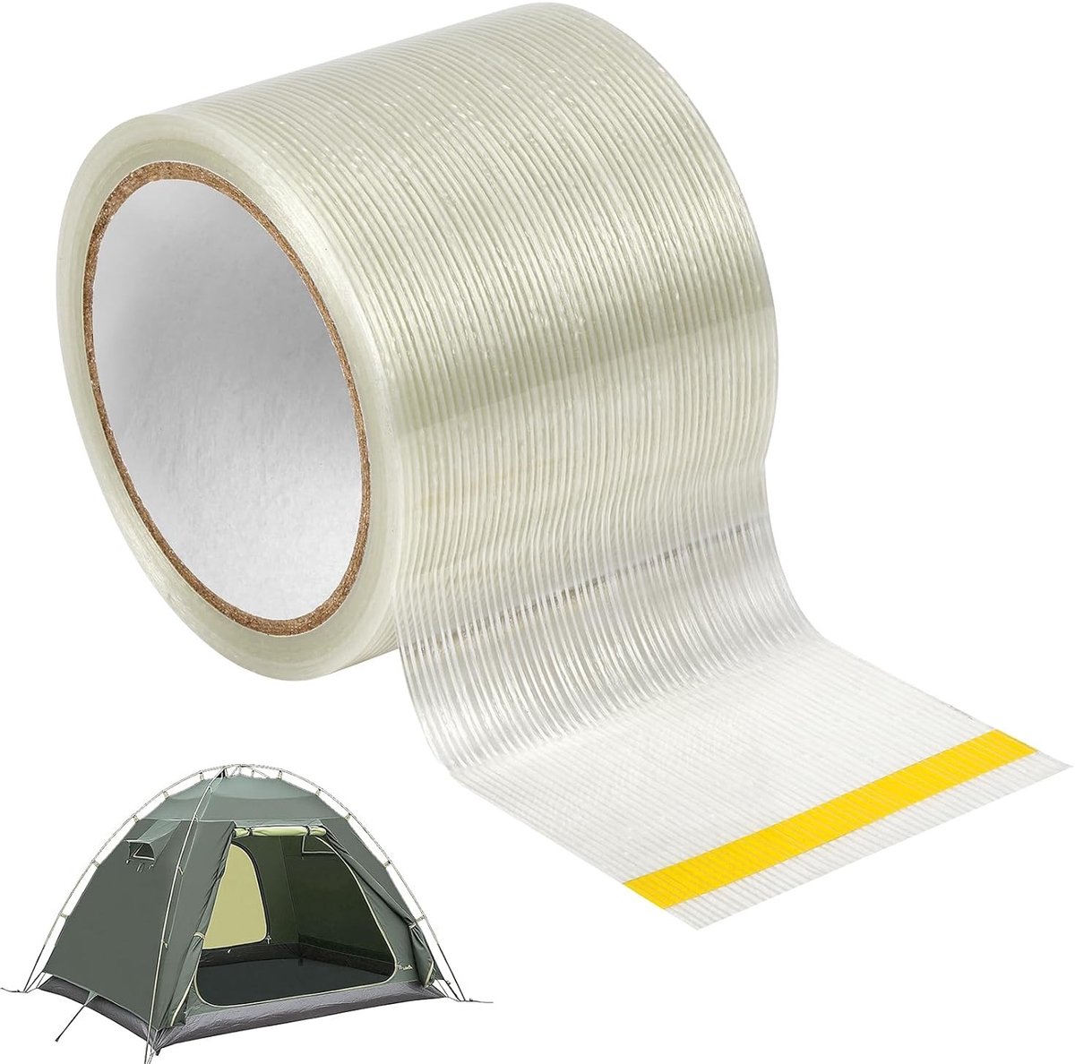 Sterke Reparatietape voor Tenten - 8 cm x 15 cm, Waterdichte Hechttape voor Tentdoek, Tuinhuisjes en Zeilen, Onzichtbare Reparatiepatch voor Duurzame Hersteloplossingen