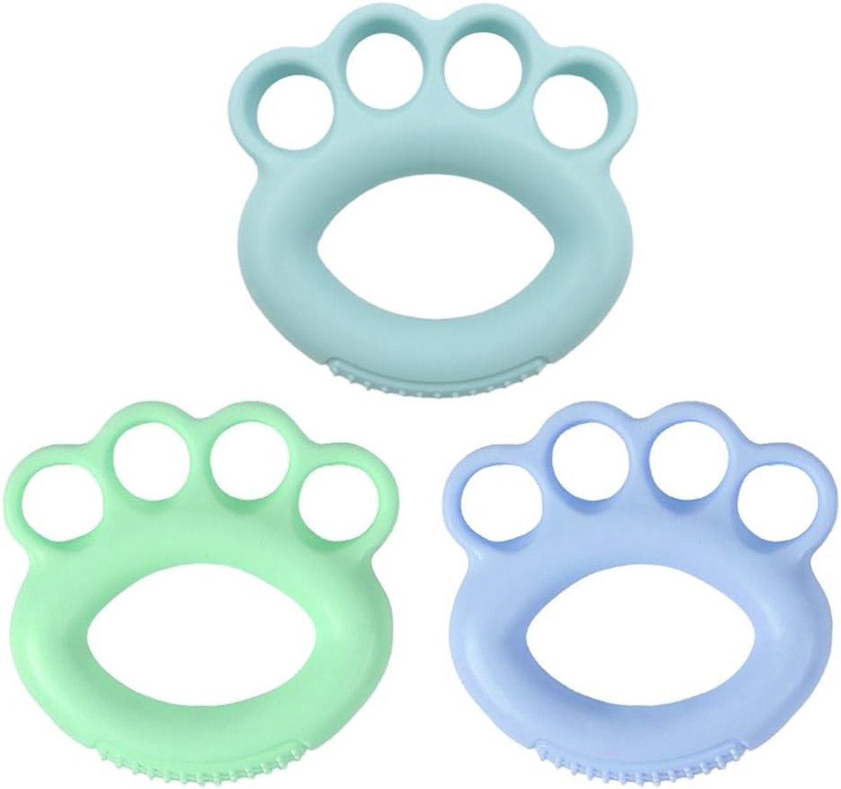 3 Stuks Grip Versterking voor Vingers, Unieke Vinger Grip Cirkel, Oefeningen voor Beginners en Gevorderden, Verbeterde Grip voor Artritis en Vingertraining