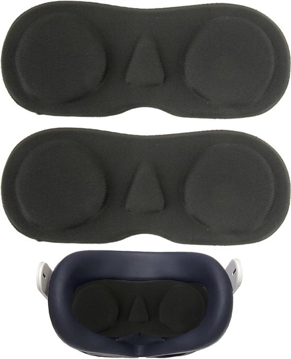 2 stuks premium lensbeschermspons voor VR-headsets - zwart - effectieve bescherming
