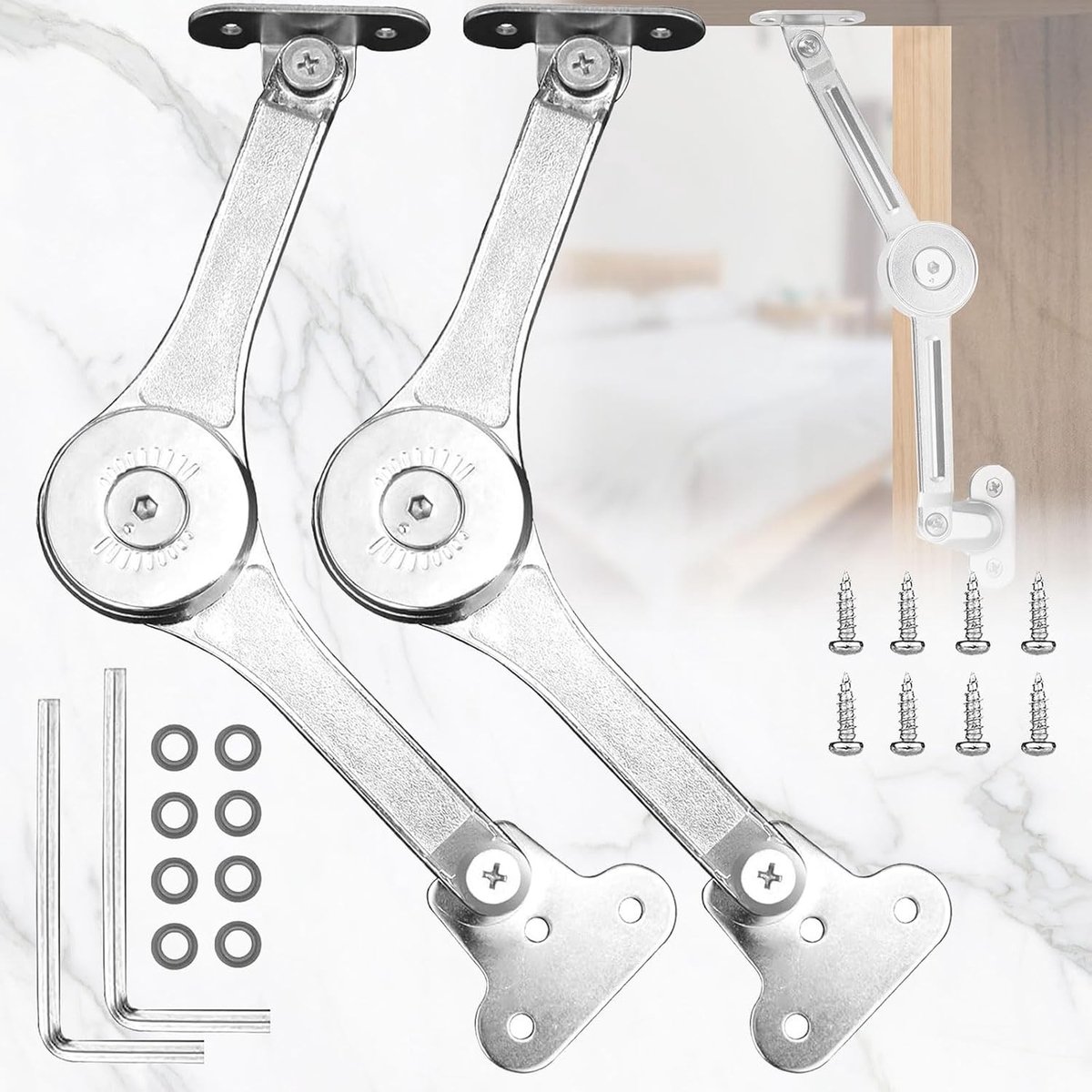 Stevige Deurscharnieren voor Meubels, 2 Stuks, Soft Close Mechanisme, Ideaal voor Kasten en Opbergdozen