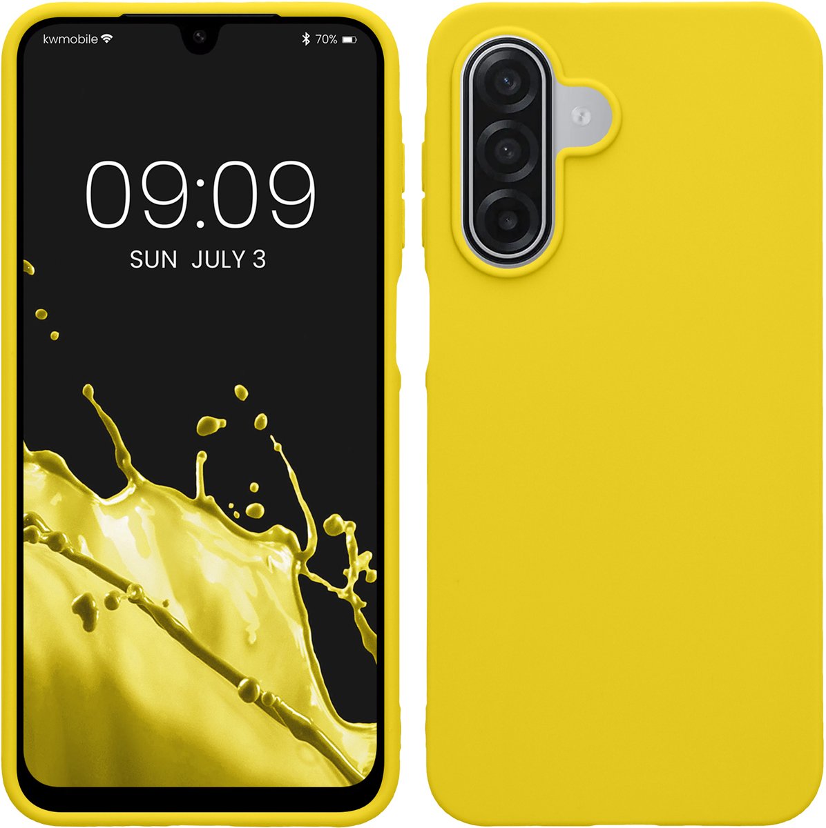 kwmobile telefoonhoesje geschikt voor Samsung Galaxy A18 4G / 5G - Hoesje voor smartphone - Back cover in stralend geel