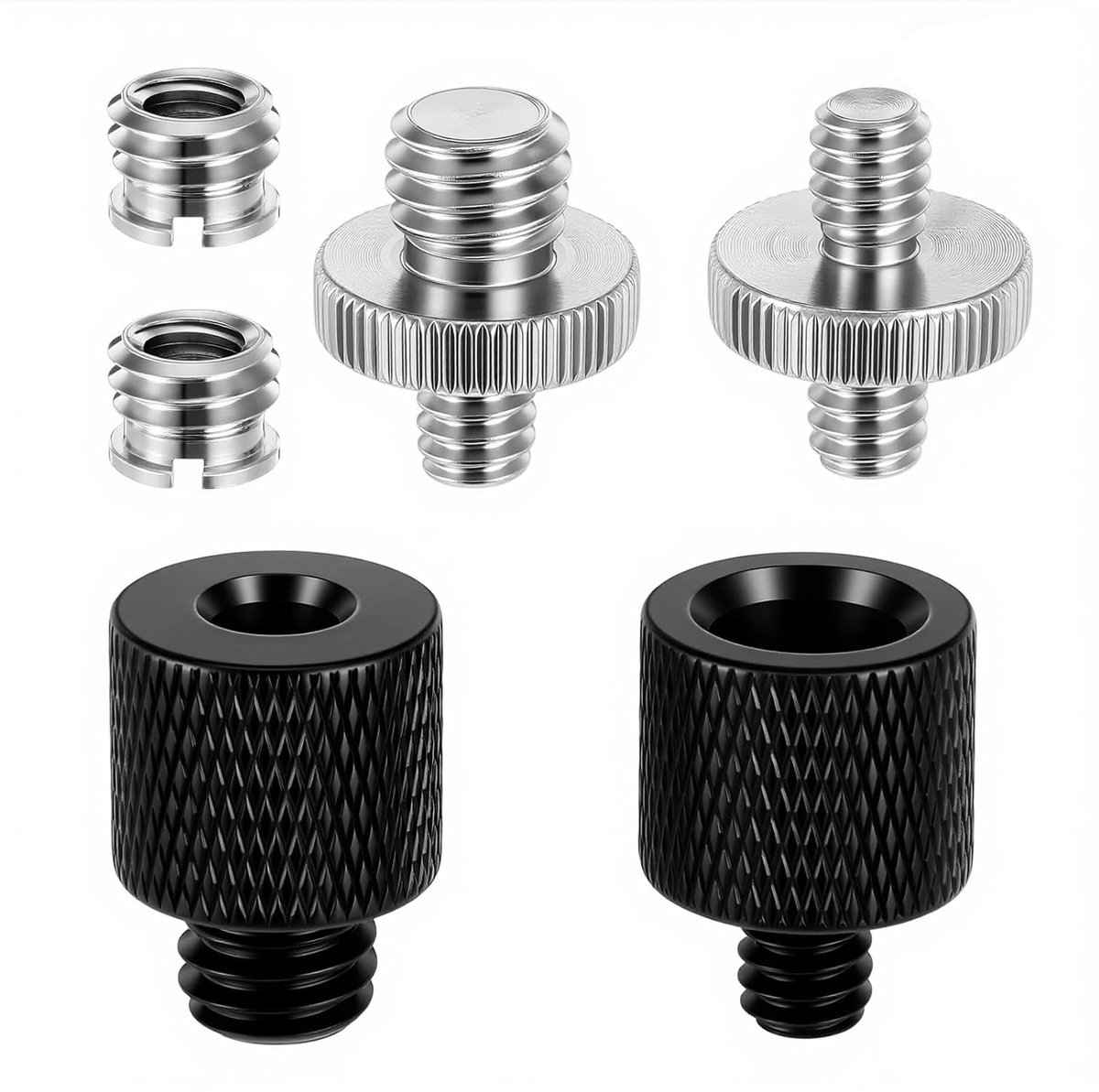 Tripod Adapter 1/4 naar 3/8 Inch, Metalen Schroefadapter voor Camera's, Microfoons en Lampen, Geschikt voor Diverse Statieftypes
