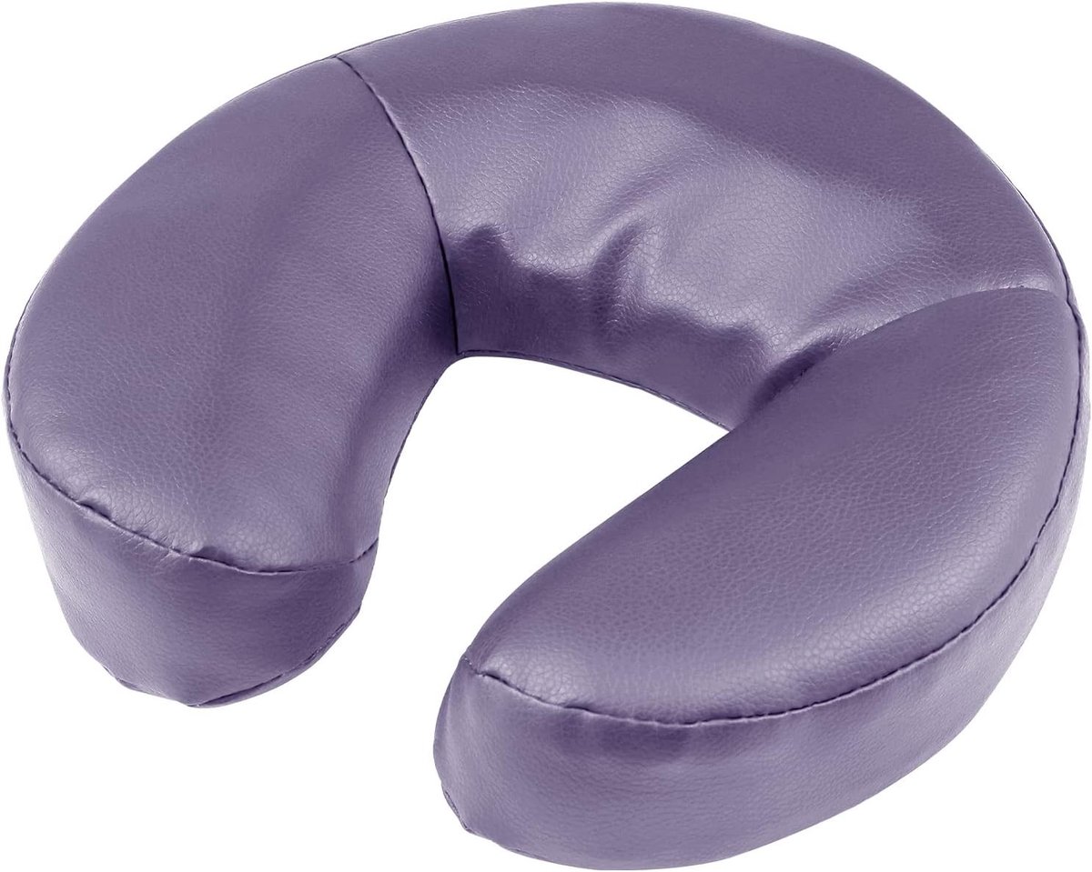 Zachte Massage Kussen voor Gezicht en Nek, Universeel Kussen voor Massagebedden en Stoelen, Perfect voor Spa en Wellness (Paars)